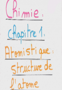 Chimie : atomistique