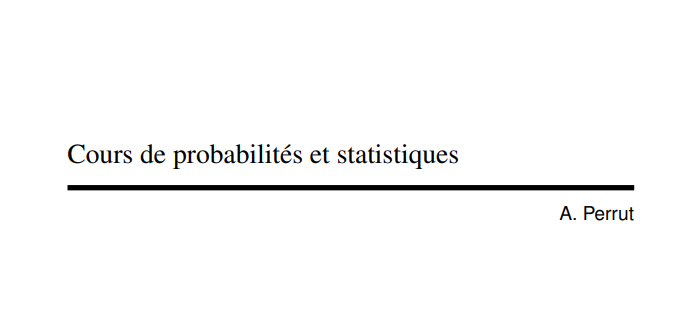Cours de Probabilité